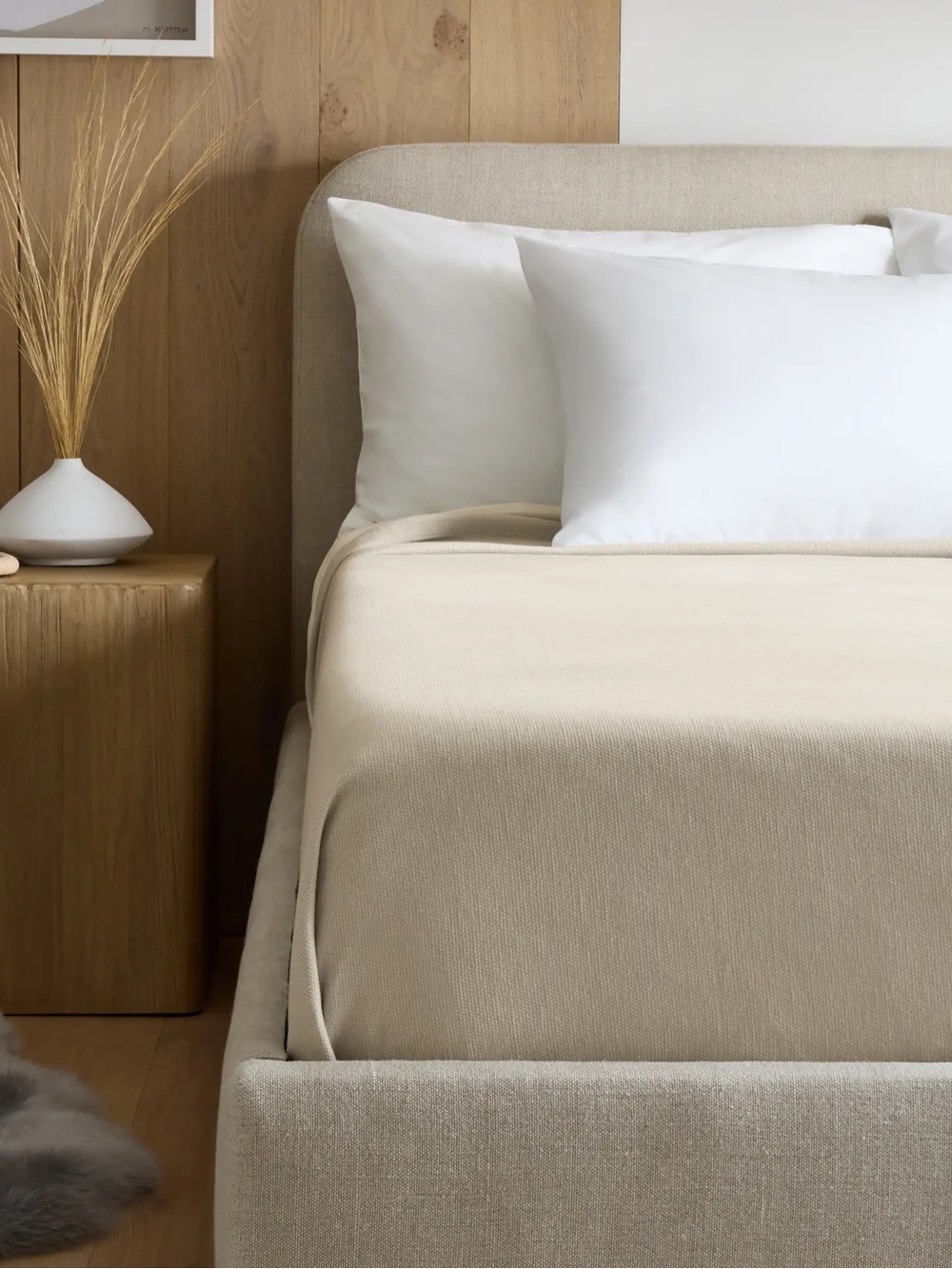 NEW Quince KING Luxury Organic Cotton Bed Blanket SAND color $104